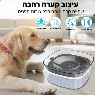 קערת מים למניעת חנק לכלבים מבית טורסי